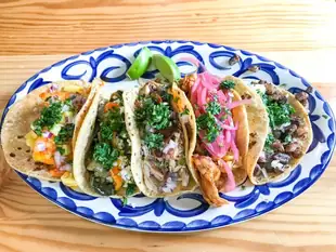 Tacos and pizza illustration